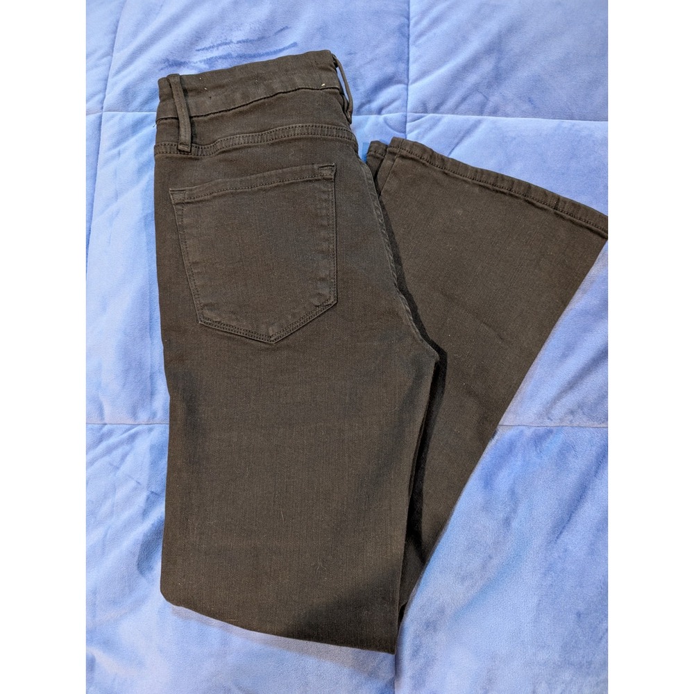 Frame Le Crop Mini Boot Women Black Noir Flare Jeans - Size 26